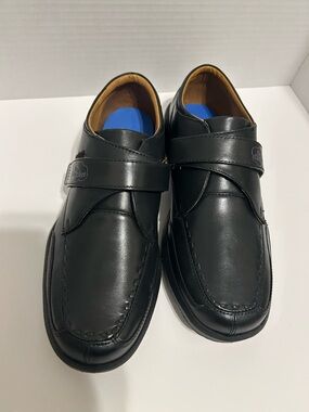 Dr. Comfort Men Diabetic Black Leather Hook & Loop Orthopedic Casual Shoes 11.5